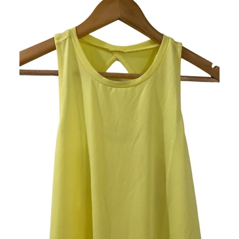 Eddie Bauer Girls Trail Twist Tank Top Yellow Medium NWT